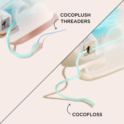 Cocofloss CocoPlush Threaders – Dental Floss for Implants, Bridges & Braces