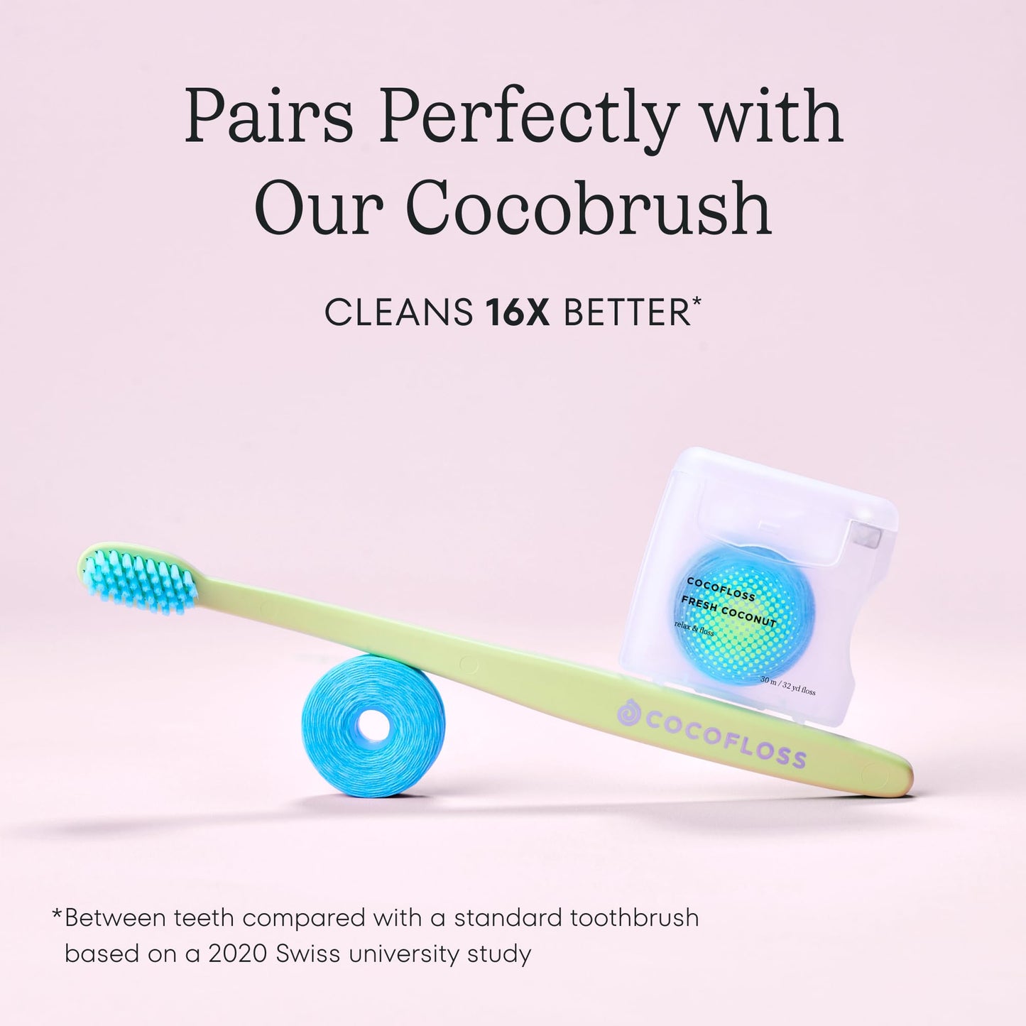 Cocofloss Woven Dental Floss – Dentist-Designed, Mint, Vegan (4 x 33 yd)