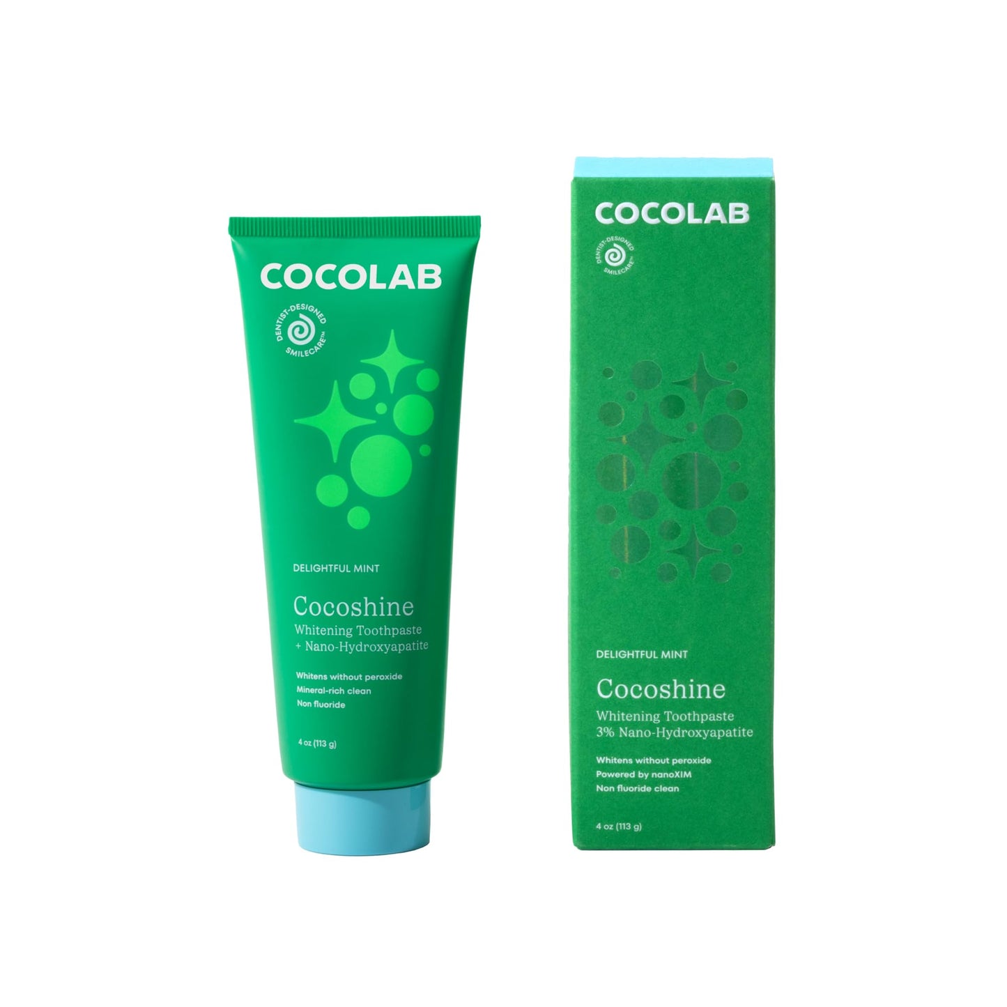 Cocoshine Whitening Toothpaste | 3% nHA, Delightful Mint, Vegan
