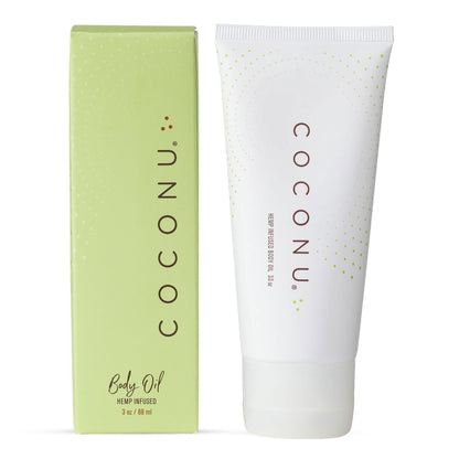 Coconu Hemp Infused Moisturizing Oil | Organic Coconut Oil | Fragrance-Free | 3 oz
