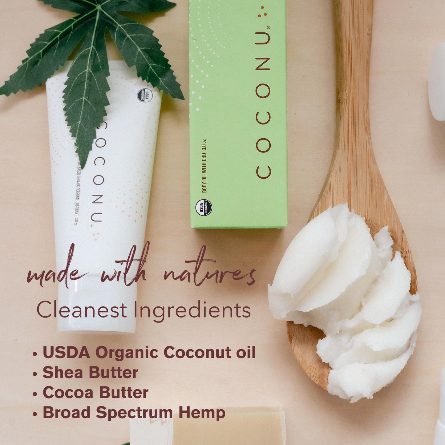 Coconu Hemp Infused Moisturizing Oil | Organic Coconut Oil | Fragrance-Free | 3 oz