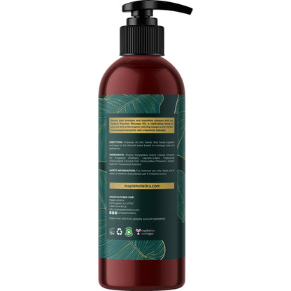 Tropical Sensual Massage Oil for Couples - Mango Scent, Coconut & Almond