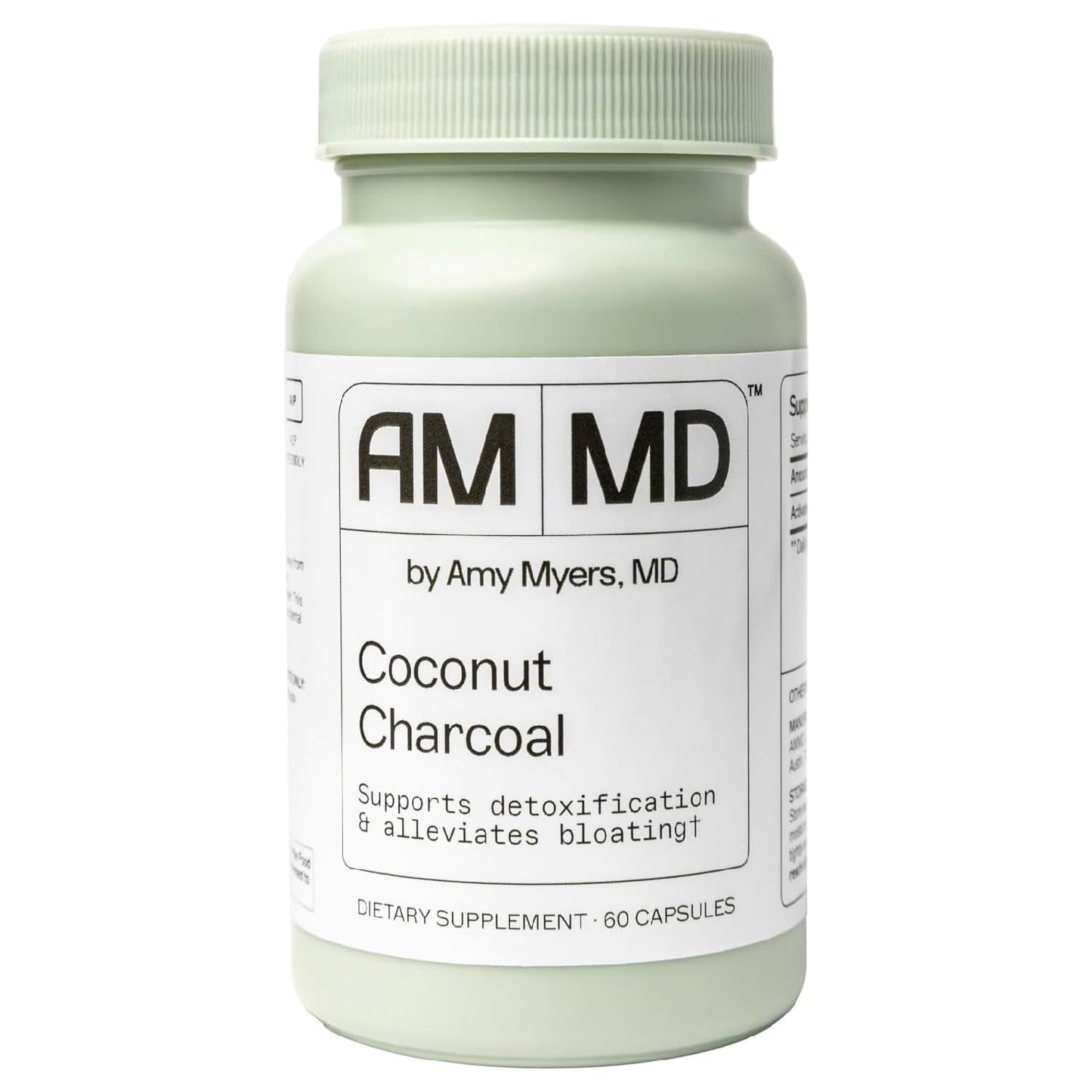 Coconut Charcoal Capsules – The Myers Way Protocol | Activated Charcoal for Gas & Toxin Support | 60 Capsules