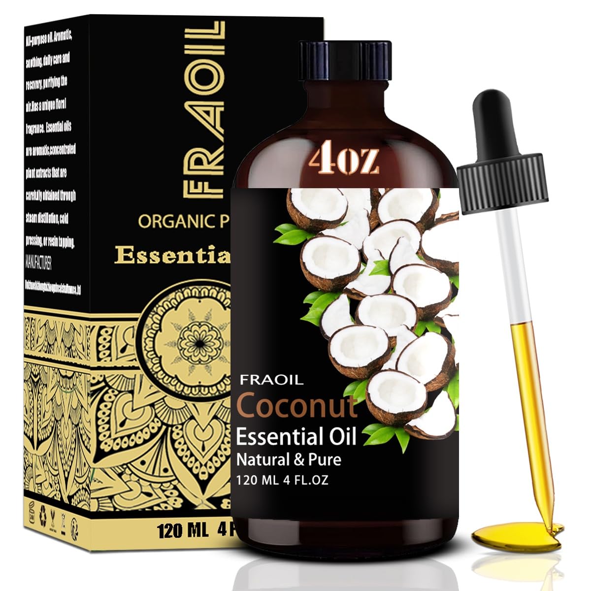 Coconut Essential Oil 4oz (120 ml) - Diffuser, DIY Crafts & Gifts | FRAOIL