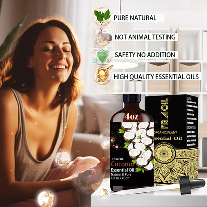 Coconut Essential Oil 4oz (120 ml) - Diffuser, DIY Crafts & Gifts | FRAOIL