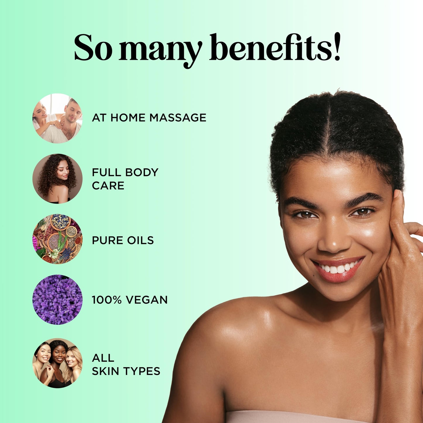 Lavender Massage Oil | Aromatherapy Full-Body Massage Oil for Men & Women – Coconut, Lavender & Sweet Almond | Vegan & Non-GMO