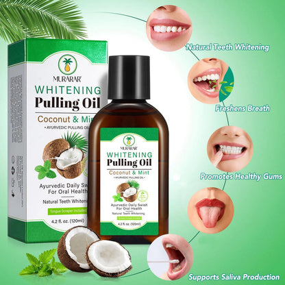 Coconut Mint Oil Pulling Mouthwash – 2-Pack, Natural & Alcohol-Free