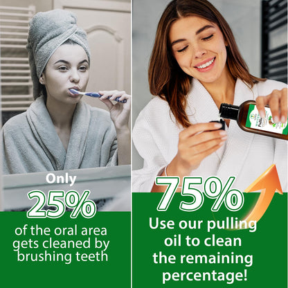 Coconut Mint Oil Pulling Mouthwash – 2-Pack, Natural & Alcohol-Free