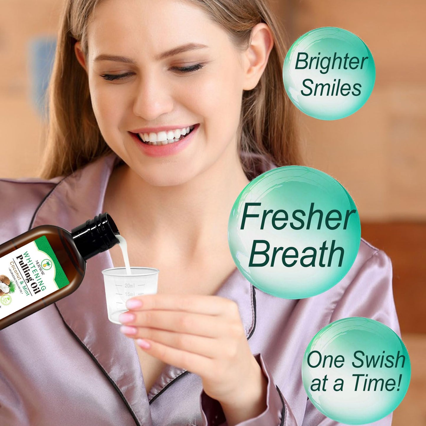 Coconut Mint Oil Pulling Mouthwash – 2-Pack, Natural & Alcohol-Free