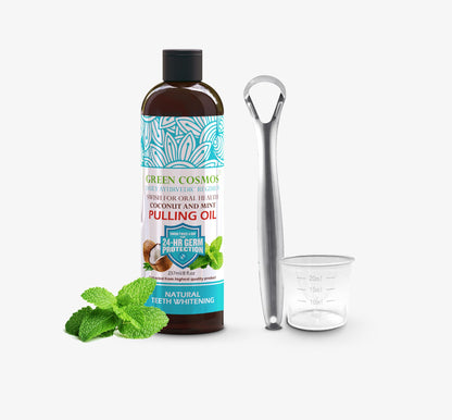 Coconut Mint Pulling Oil Mouthwash 237ml – Ayurvedic, Alcohol & Fluoride Free