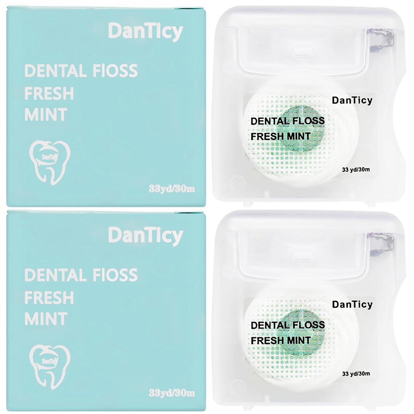 Coconut Oil Dental Floss for Wide Spaces – Implants, Bridges, Braces | Mint, Waxed