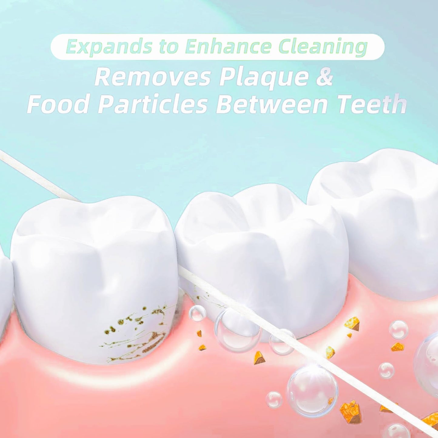 Coconut Oil Dental Floss for Wide Spaces – Implants, Bridges, Braces | Mint, Waxed