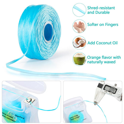Coconut-Oil Infused Woven Dental Floss – PFAS Free, Coconut Flavor (33 Yds x 2 Unit)