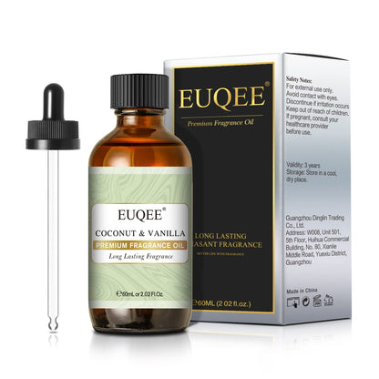 Coconut & Vanilla Fragrance Oils - Premium Essential Oils with Glass Dropper (60 ml / 2.02 fl oz) for Diffusers, Candles & Soaps