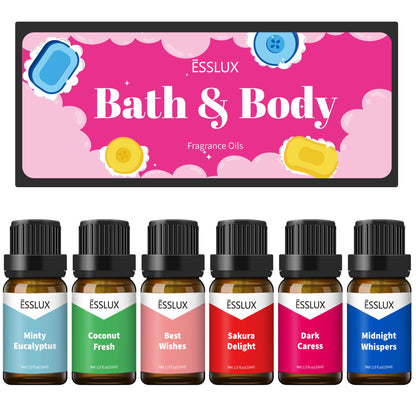 Fragrance Oils Gift Set – 6x10ml Coconut Fresh & More | ESSLUX
