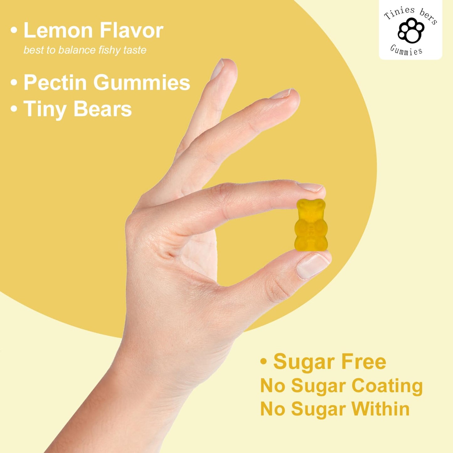 Cod Liver Oil Gummies 1000mg – Sugar Free, Omega-3s, Vitamins A & D | Adults & Kids | Gluten Free, Non-GMO, Pectin | 60 Count