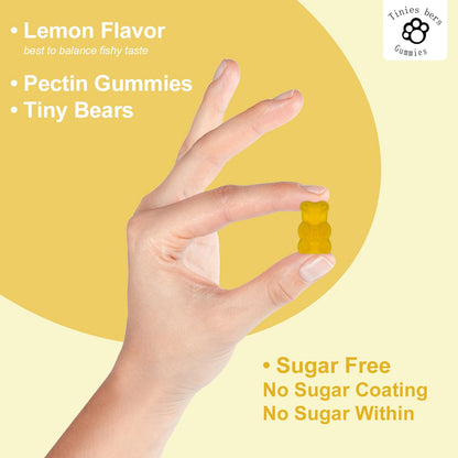 Cod Liver Oil Gummies 1000mg – Sugar Free, Omega-3s, Vitamins A & D | Adults & Kids | Gluten Free, Non-GMO, Pectin | 60 Count