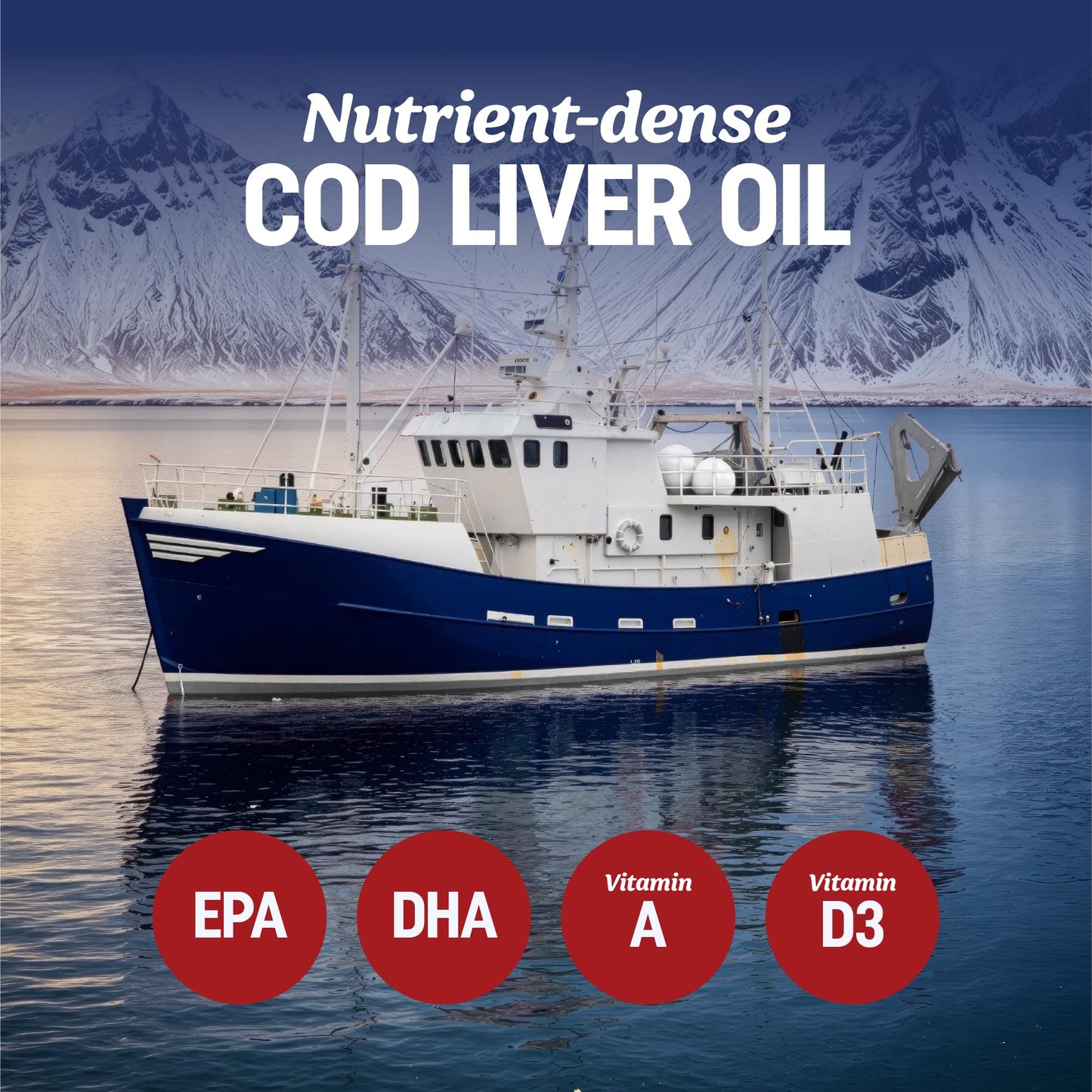 Cod Liver Oil Softgels 1000mg | Omega-3 EPA/DHA + Vitamins A & D3 | Icelandic Wild-Caught, Molecularly Distilled | 60 Count