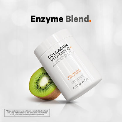 Codeage Collagen Peptides Powder + Vitamin C – Grass-Fed, Unflavored, 20g per Serving, 9.98 oz