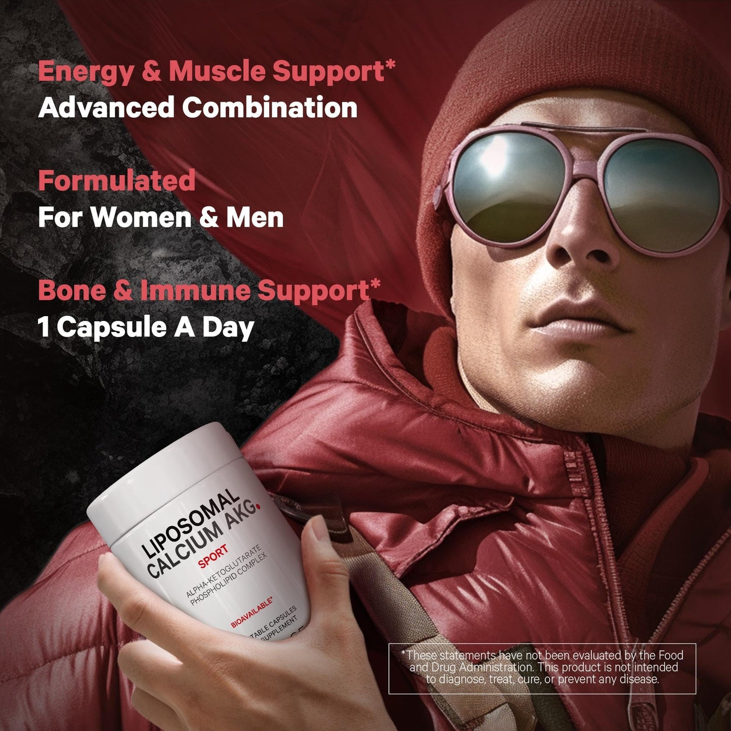 Codeage Liposomal Calcium AKG Supplement - Calcium Alpha-Ketoglutarate | 2-Month Supply | 60 Capsules | Non-GMO & Gluten-Free