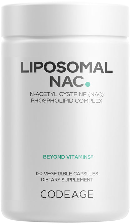 Codeage Liposomal NAC – N-Acetyl L-Cysteine, 120 Capsules (2-Month Supply)