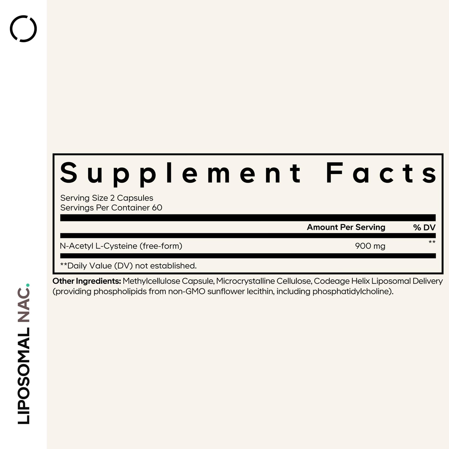Codeage Liposomal NAC – N-Acetyl L-Cysteine, 120 Capsules (2-Month Supply)