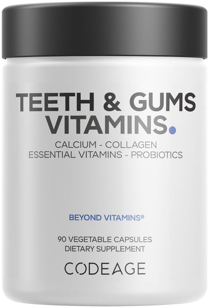 Codeage Teeth & Gums Vitamins + Oral Probiotics – Dental Multivitamin (90 Capsules)