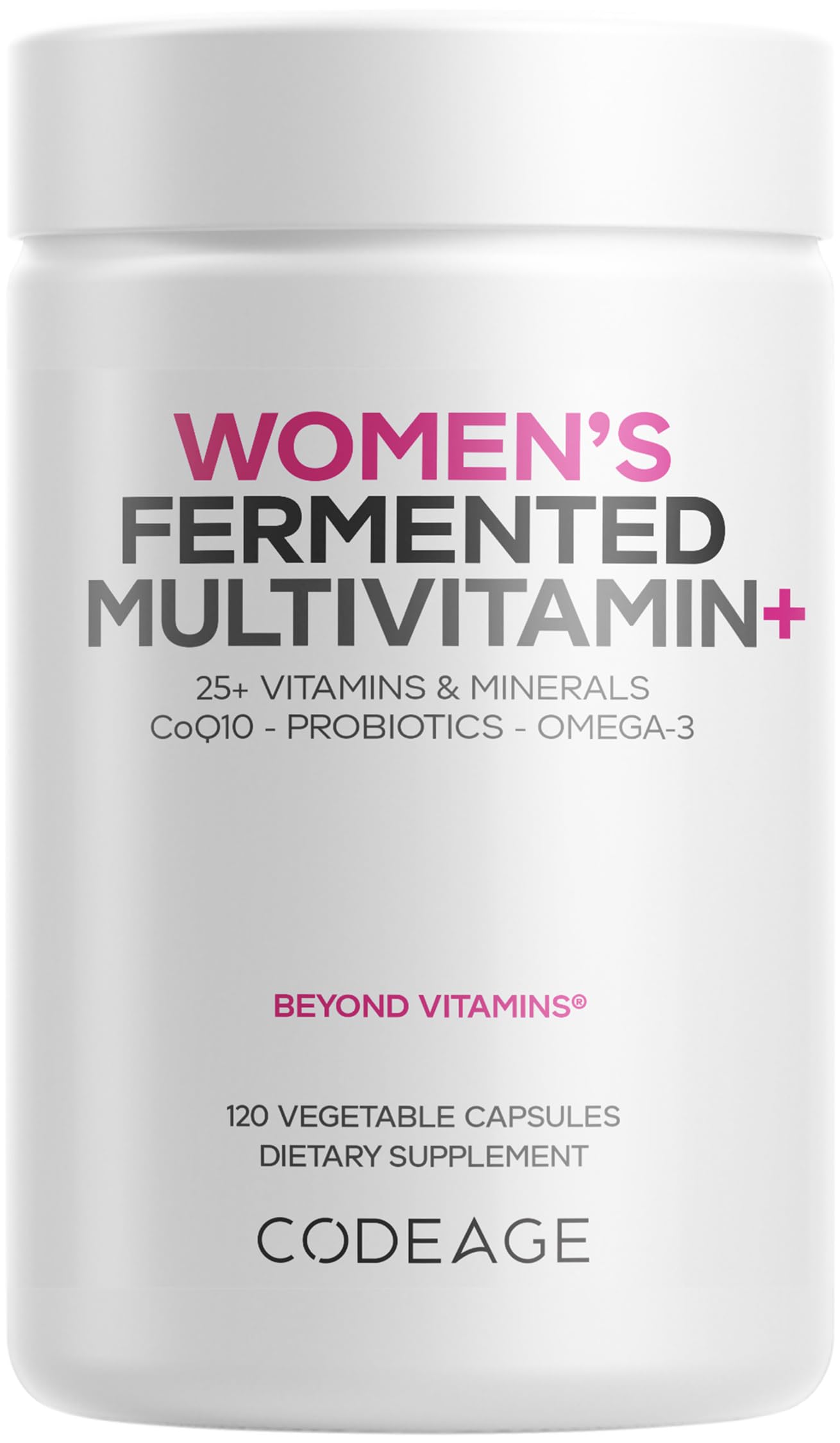 Codeage Women's Daily Multivitamin - 25+ Vitamins, Fermented & Vegan