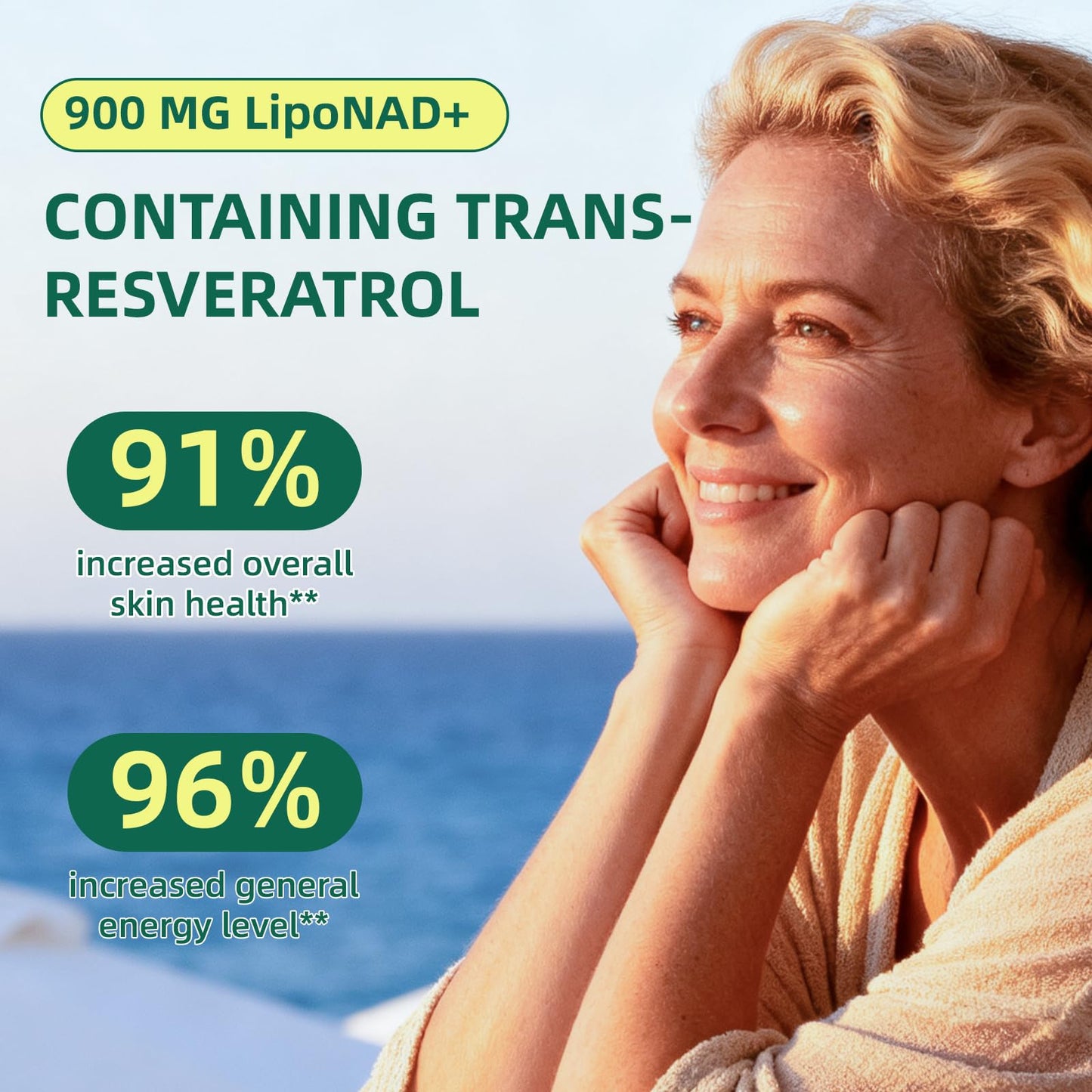 CodinAgrin NAD+ Supplement with Resveratrol 900mg | Cellular Energy, Anti-Aging & Mental Clarity | Non-GMO, Vegetarian | 100 Capsules