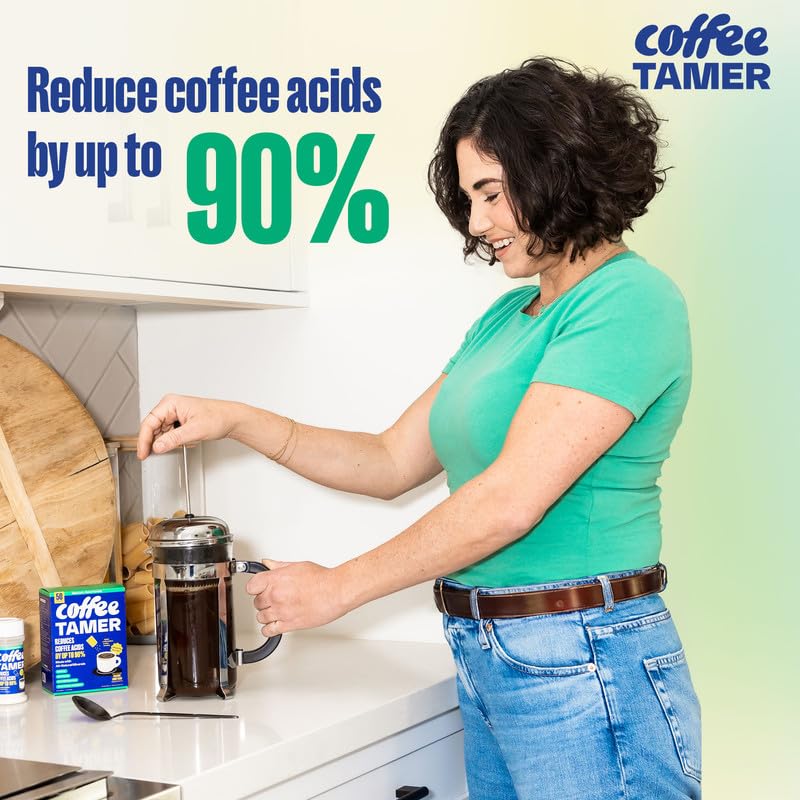 Coffee Tamer Acid Reducer – 50 Packets | Low-Acid Coffee Formula
