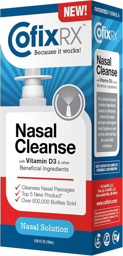 CofixRx Nasal Cleanse Spray – Povidone Iodine, Vitamin D3 & Xylitol (3 Pack)