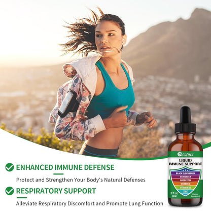 Cofure Liquid Immune Support with Zinc, Quercetin, Vitamin C & D3 – Elderberry & Echinacea (2 oz)