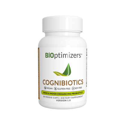 BIOptimizers Cognibiotics Probiotic Brain Supplement – Mood, Focus & Clarity – 30 Capsules