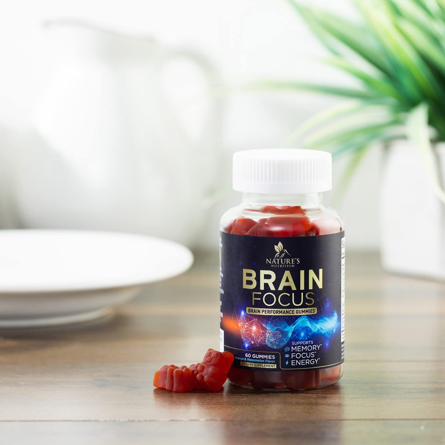 Brain Memory & Focus Gummies with Phosphatidylserine, B6 & B12