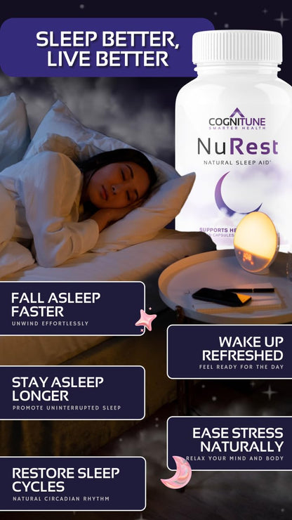 CogniTune Natural Sleep Supplement - Non Habit Forming, Non Drowsy