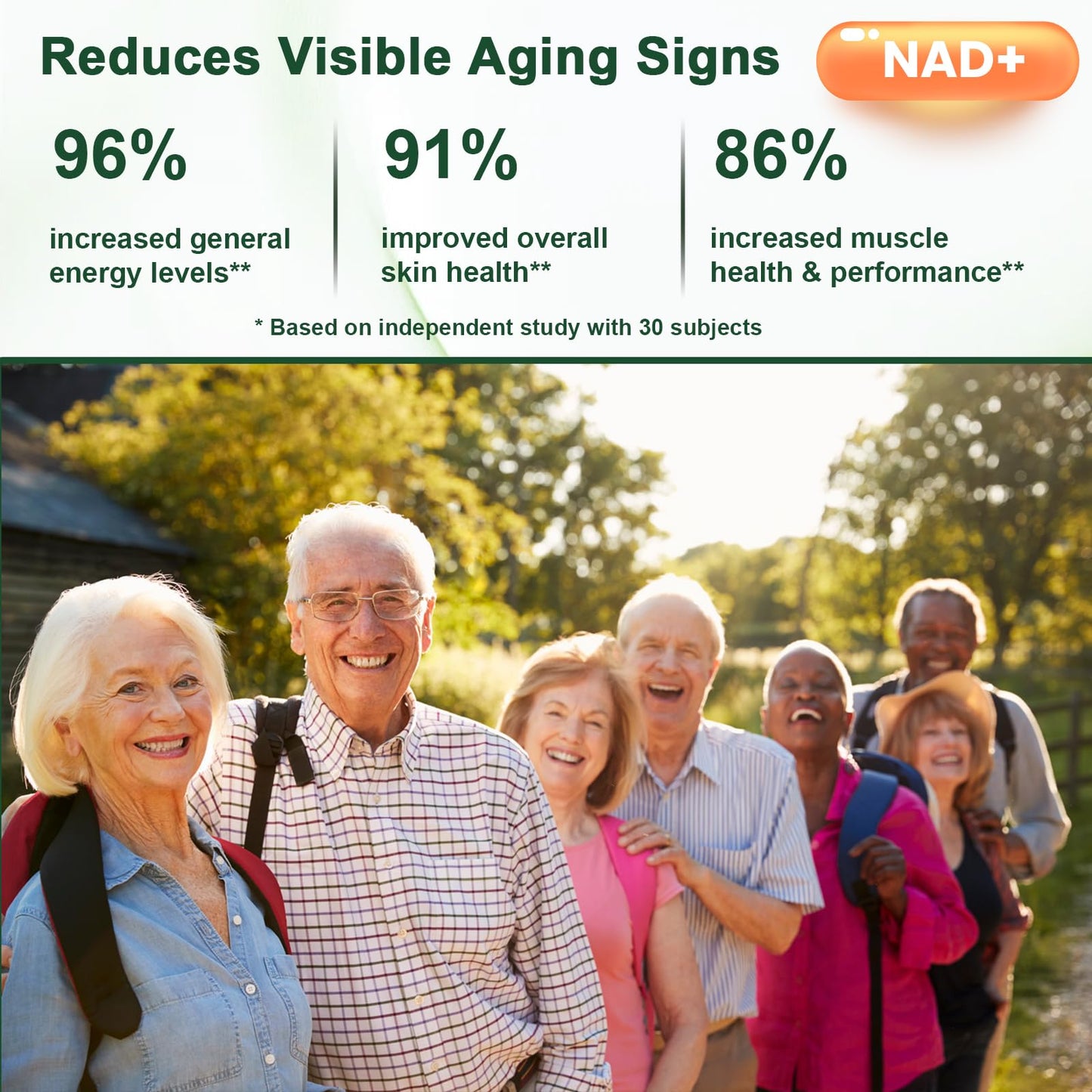 Cohbskj NMNH NAD Nicotinamide Riboside Resveratrol Liposomal NAD+ – 60 Capsules (30-Day Supply)