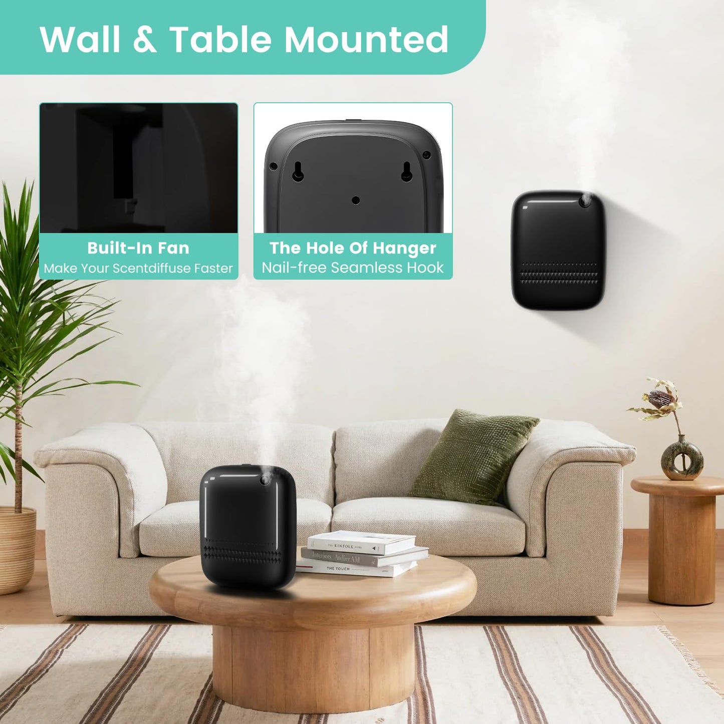 2025 Upgraded Bluetooth Smart Scent Air Diffuser – 2000 Sq Ft Coverage, 400ml Capacity, Waterless HVAC Diffuser (No Essential Oils)