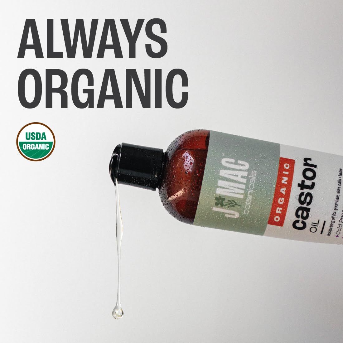 Organic Castor Oil – Cold Pressed 16 oz, BPA Free & Hexane Free | USDA Organic