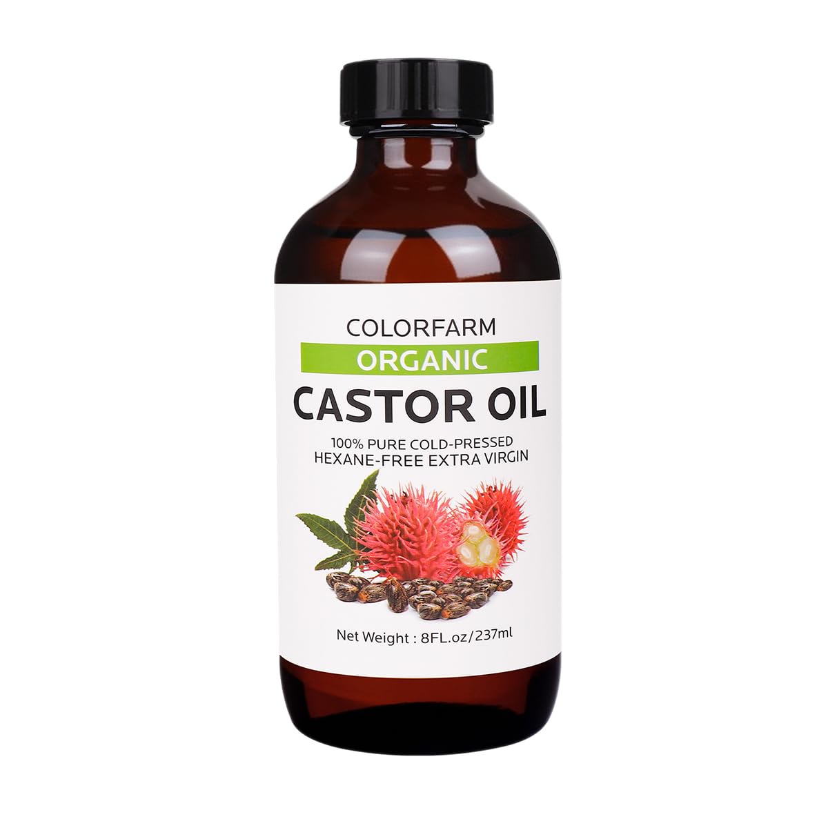 Cold Pressed Organic Castor Oil: Nourishing Hair and Skin - 100% Pure and Unrefined, Hexane-Free, USDA Organic, 8 fl oz