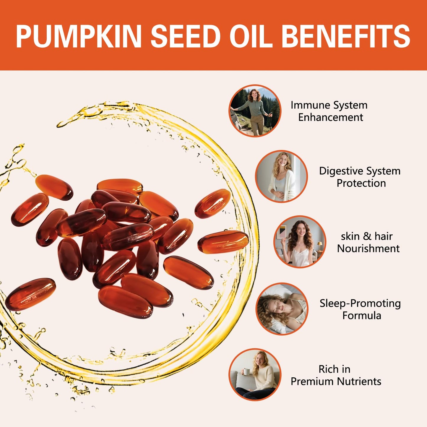 Pumpkin Seed Oil with Saw Palmetto 3000mg | 300 Softgels | Cold Pressed