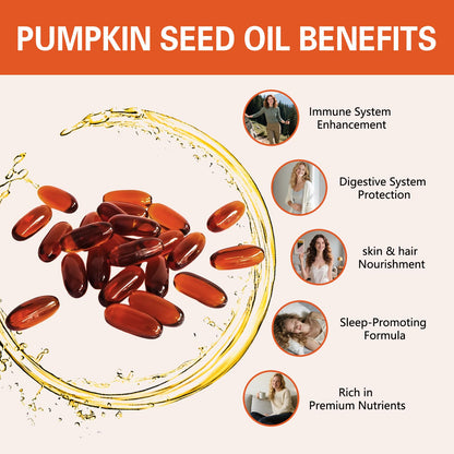 Pumpkin Seed Oil with Saw Palmetto 3000mg | 300 Softgels | Cold Pressed