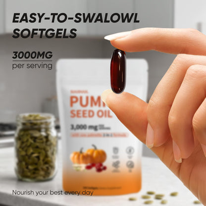 Pumpkin Seed Oil Capsules 300 Softgels | Hair Growth & Hormonal Balance