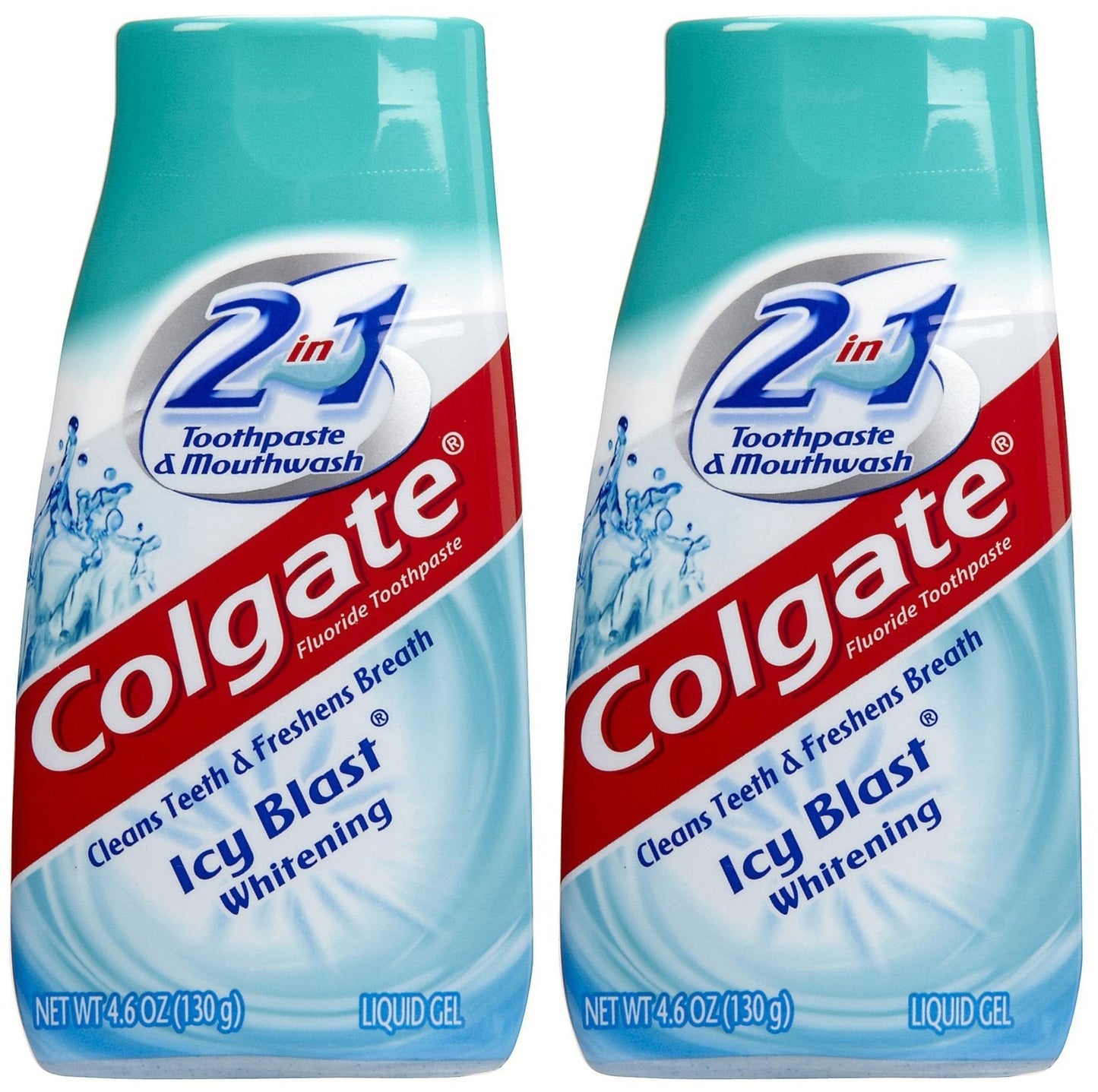 Colgate 2-in-1 Whitening Icy Blast Toothpaste & Mouthwash, 4.6oz, 2pk
