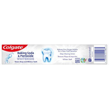Colgate Baking Soda & Peroxide Toothpaste – Whitening, Brisk Mint, 2.5 oz (6 Pack)