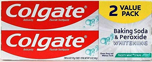 Colgate Baking Soda and Peroxide Whitening Toothpaste – Frosty Mint Twin Pack 12oz
