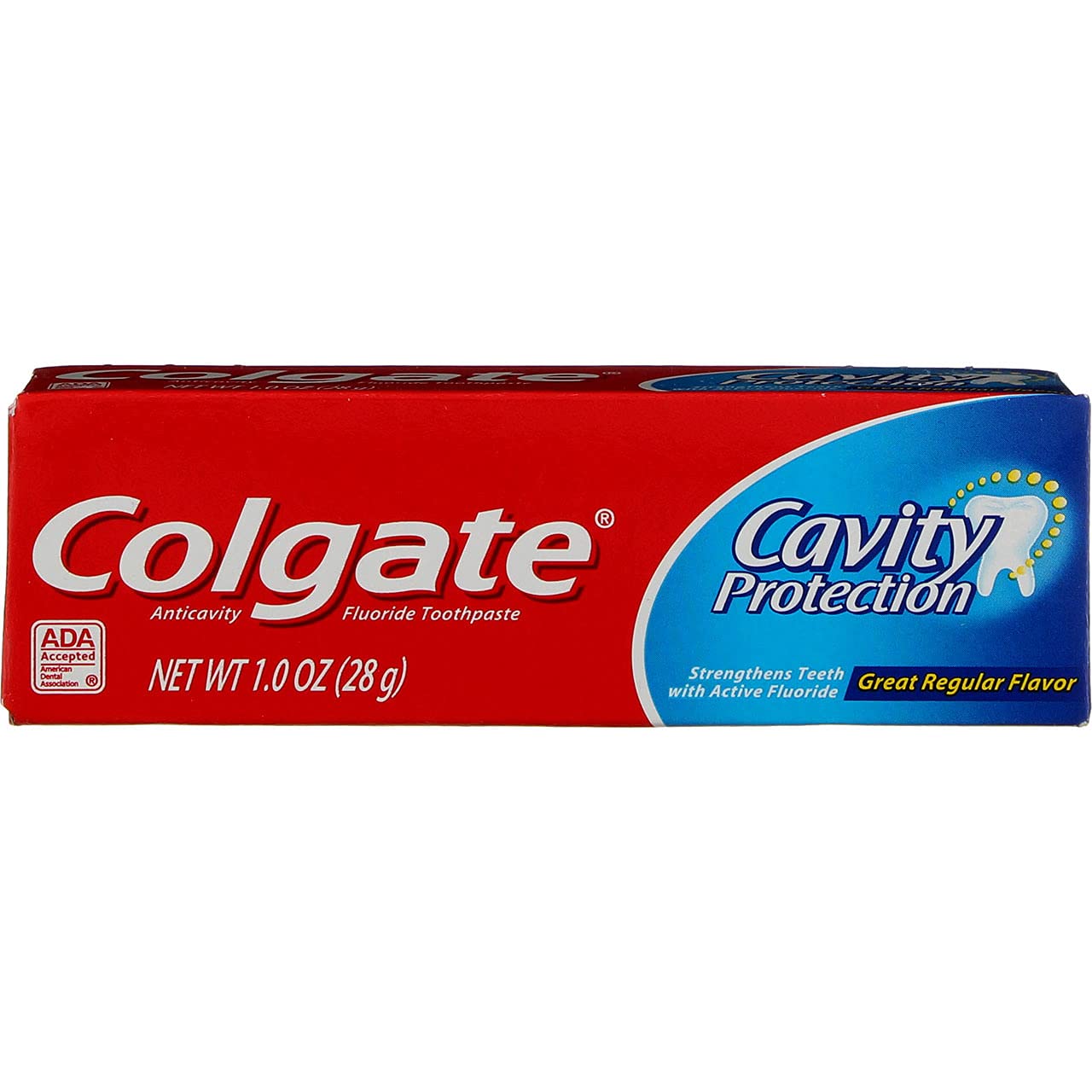 Colgate Cavity Protection Fluoride Toothpaste - Regular Flavor, Travel Size, 1 oz, Pack of 8