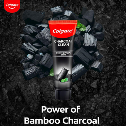 Colgate Charcoal Clean Black Gel Toothpaste - Bamboo Charcoal & Wintergreen Mint, 120g