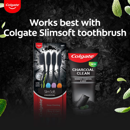 Colgate Charcoal Clean Black Gel Toothpaste - Bamboo Charcoal & Wintergreen Mint, 120g
