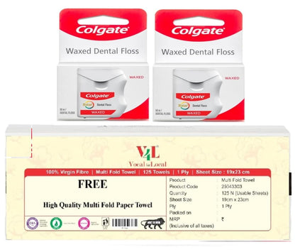 Colgate Charcoal Dental Floss Mint - 2pk | Waxed, Non-Toxic, Charcoal-Infused