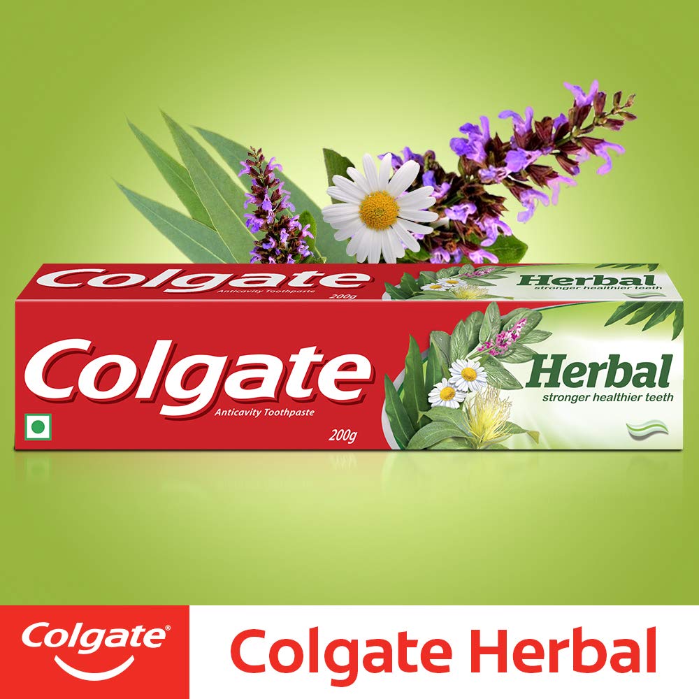 Colgate Herbal Toothpaste 7 oz – Natural Eucalyptus, Tea Tree & Chamomile